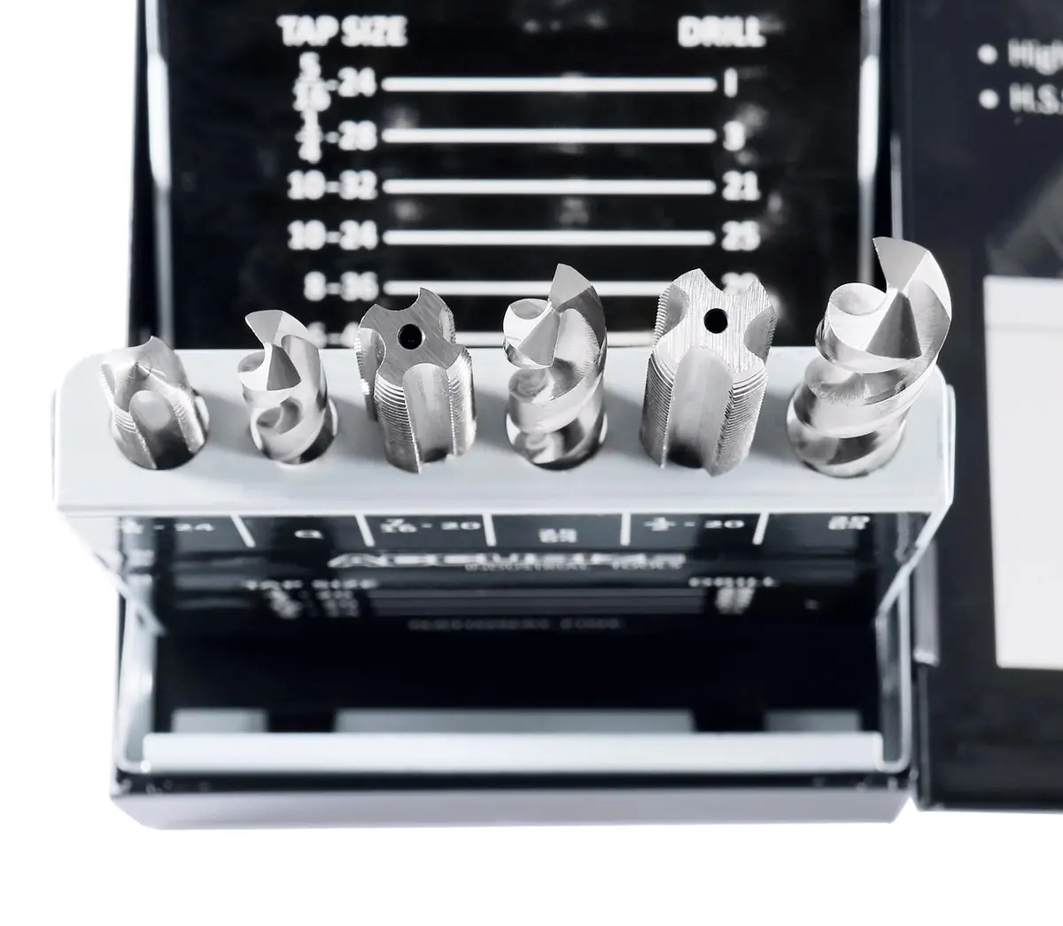 Accusize Industrial Tools HSS Tap and Drill Set, UNF, 18 Pc | Fully Ground, UNF Taps & Drills for Industrial Use - view 8