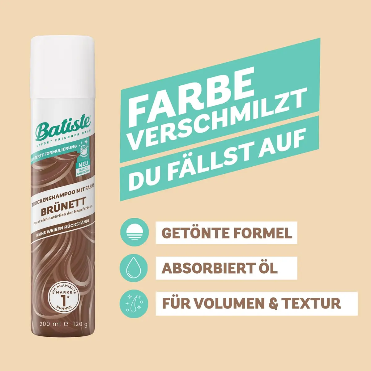 Batiste Dry Shampoo Beautiful Brunette 6.73 fl. oz. | Waterless formula for brunettes - view 4