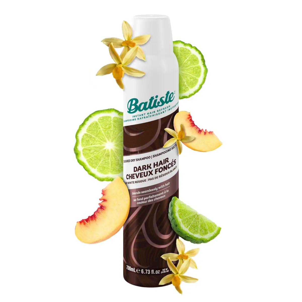 Batiste Dry Shampoo for Dark Hair, Divine Dark, 200ml (6.73 fl oz) | Refreshes Hair Instantly - main product image