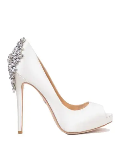 Badgley Mischka Kiara Dress Pump, Ivory, Size 5 M US | Elegant Open Toe Platform Shoe - view 6