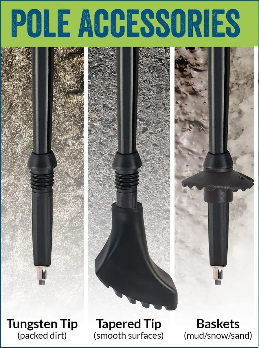 York Nordic Official Nordic Walking Poles - Adjustable, Collapsible, Lightweight, 2 Pieces, 5'4"-6'2" - view 5