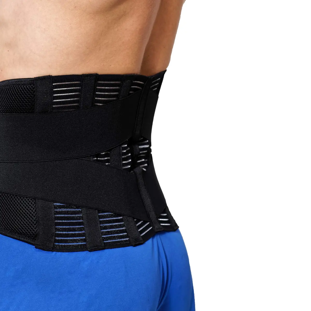 NeoTech Care Adjustable Compression Back Brace Lumbar Support Belt, Black, Size XXL - view 5