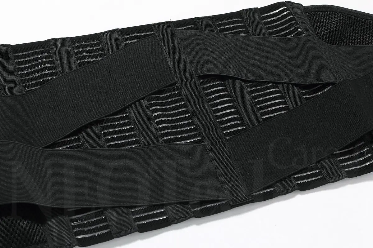 NeoTech Care Adjustable Compression Back Brace Lumbar Support Belt, Black, Size XXL - view 8