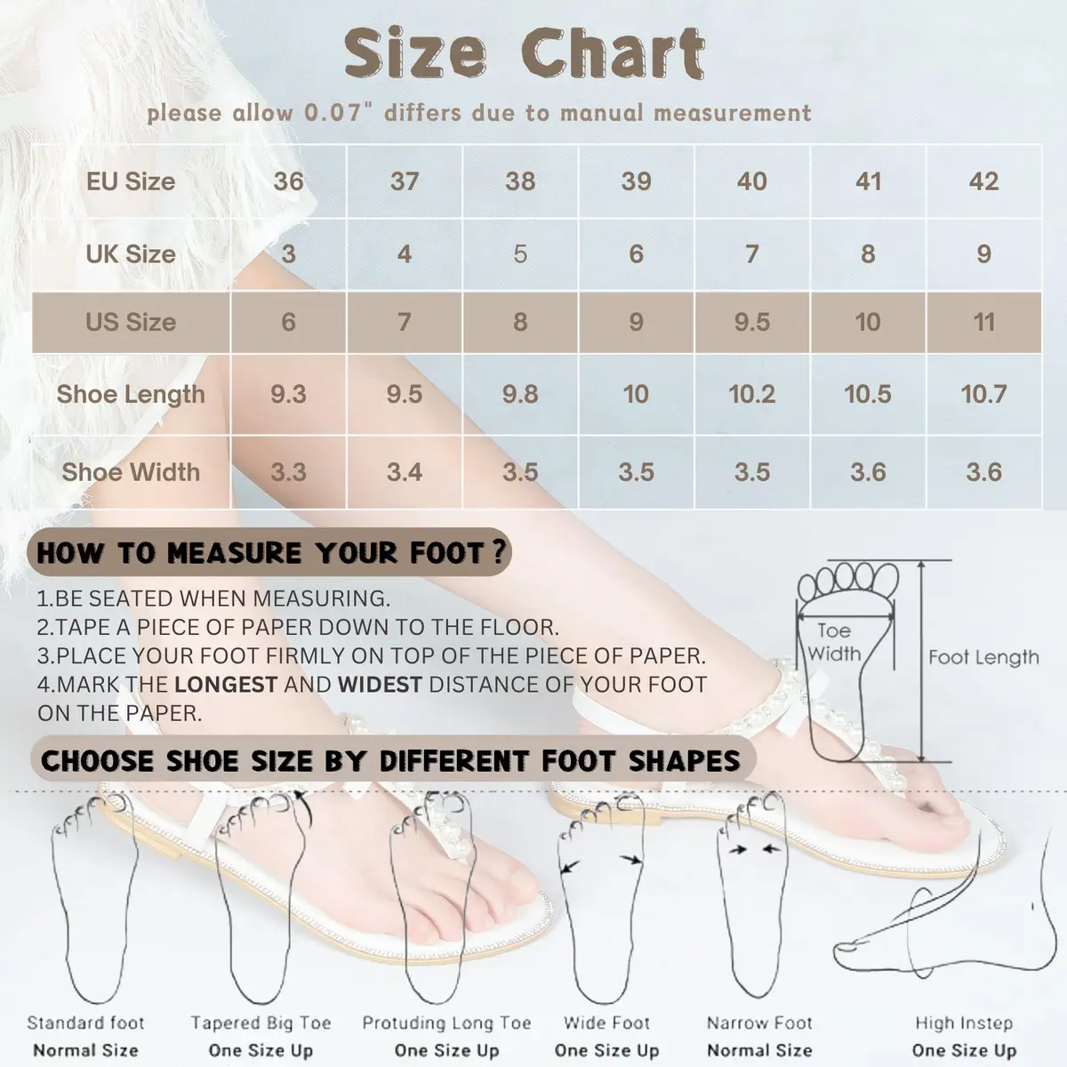 SheSole Women's Pearl Wedding Sandals Flat T-Strap White US 7 | Comfortable Summer Style - view 9