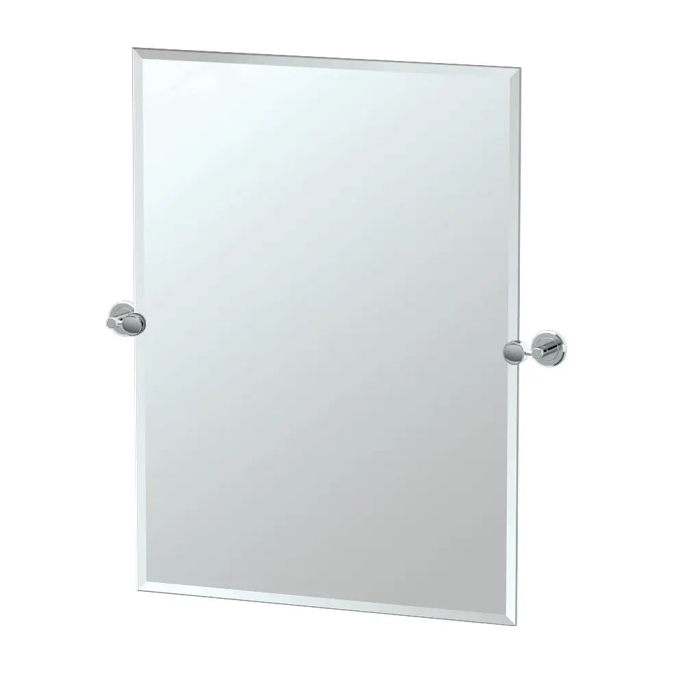 Gatco Latitude II Rectangle Mirror 31.5"H x 27.5"W | Frameless Chrome Bathroom Mirror - main product image