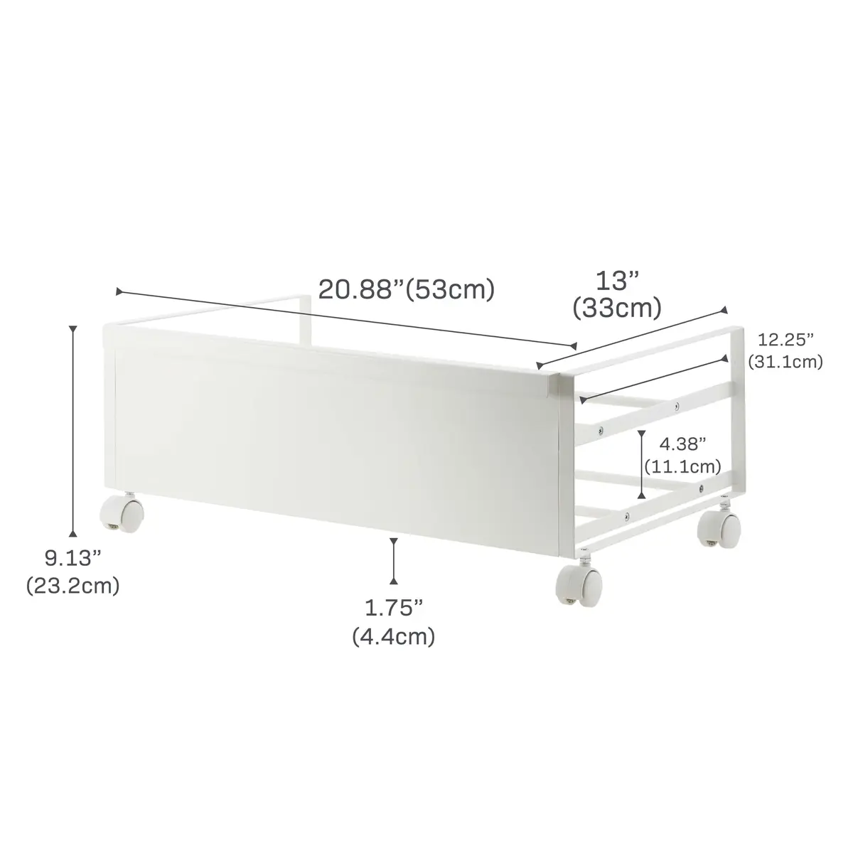 YAMAZAKI Home Frame Rolling Shoe Rack | Compact Steel Shoe Organizer with Wheels, Holds 4 Shoes, 6 Heels - view 6