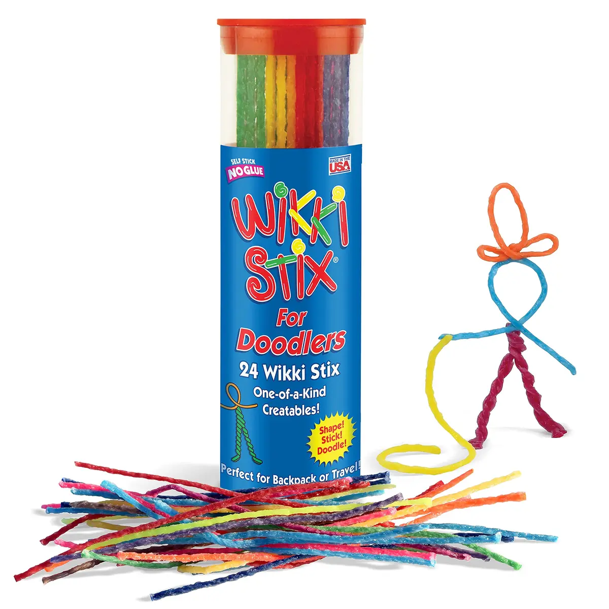 Wikki Stix Doodler Travel Toy for Kids – 24 Reusable Wax Sticks | 6-inch Sticks - main product image