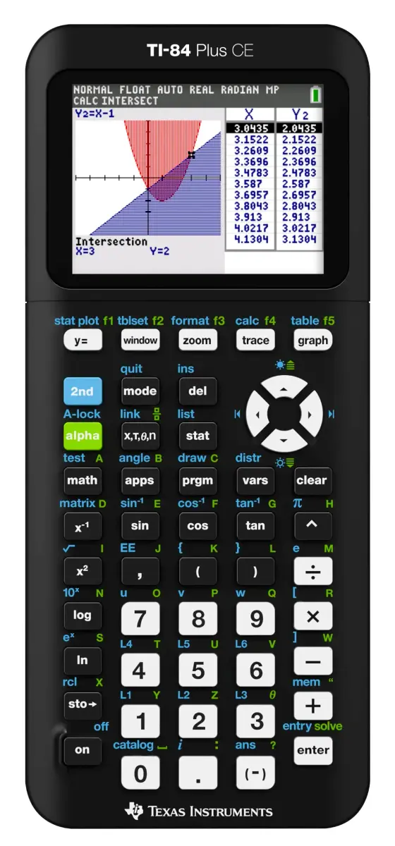 Texas Instruments TI-84 Plus CE Color Graphing Calculator, Black | 2.8-inch LCD Display - main product image