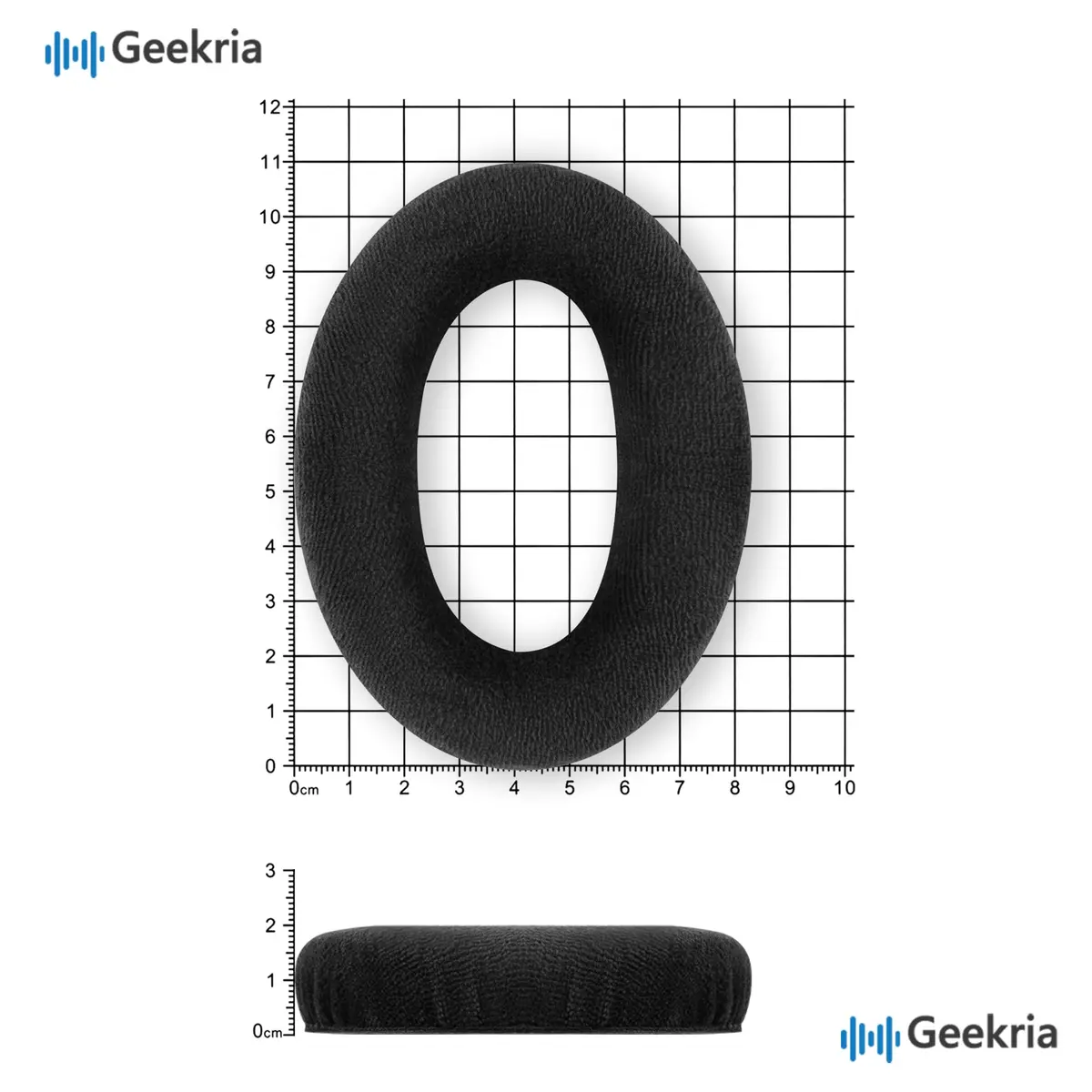 GEEKRIA Comfort Velour Replacement Ear Pads for Sennheiser HD505, HD515, HD518, HD555, HD558, HD559, HD569, HD579, HD598 Headphones Ear Cushions (Black) | Repair Parts - view 6
