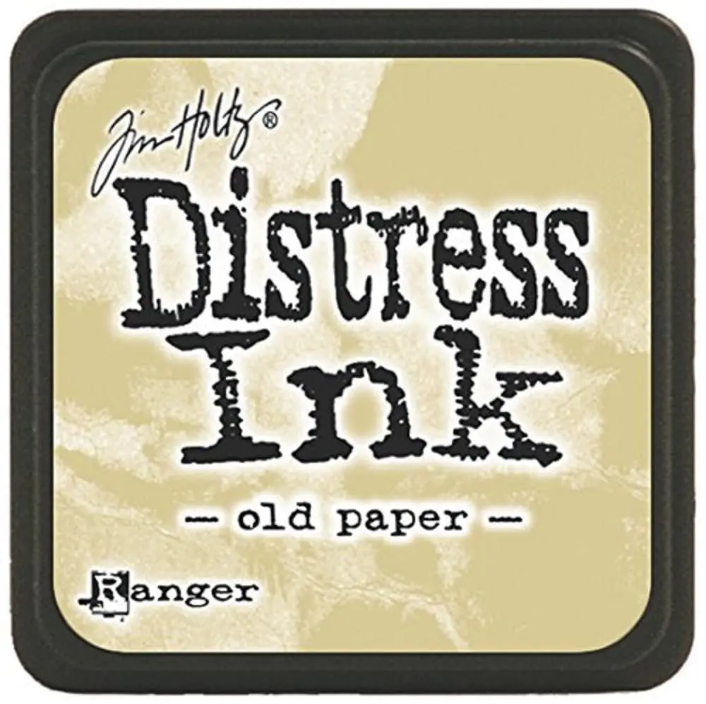 Ranger Tim Holtz Distress Mini Ink Pad, Old Paper | Acid-Free, USA Made, 1x1 Inch - main product image