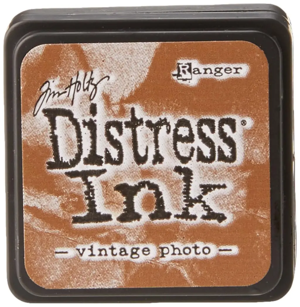 Ranger Distress Mini Ink Pad, Vintage Photo | Acid-Free, Non-Toxic, USA Made, 1x1 Inch - main product image