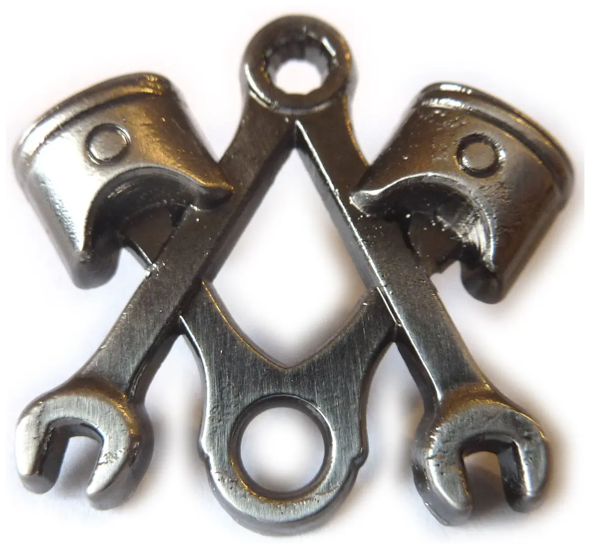 Masonic Collectibles Piston Wrench Harley Antique Nickel Mechanic Lapel Pin | Motorcycle & Masonic Theme - main product image