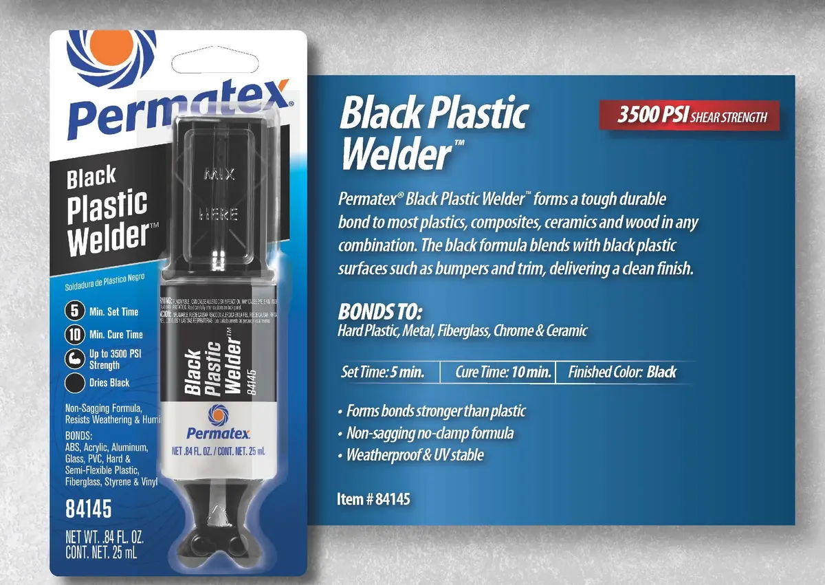 Permatex Permapoxy Black Plastic Weld 0.84 fl. oz. | Fast-Curing, High-Strength Bond (70-120 chars) - view 5