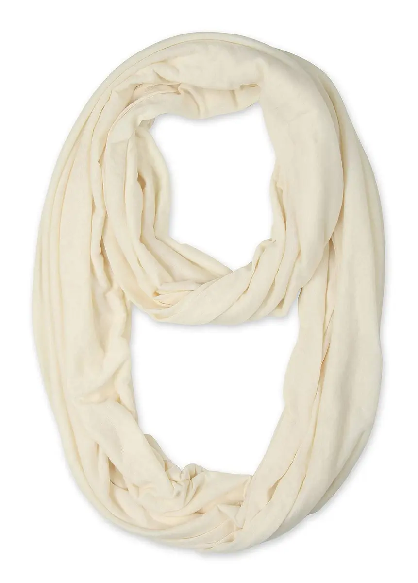 corciova Cosmic Latte Infinity Wrap Light Weight Jersey Knit Head Scarf | Stretchy, Comfortable, Unisex - main product image