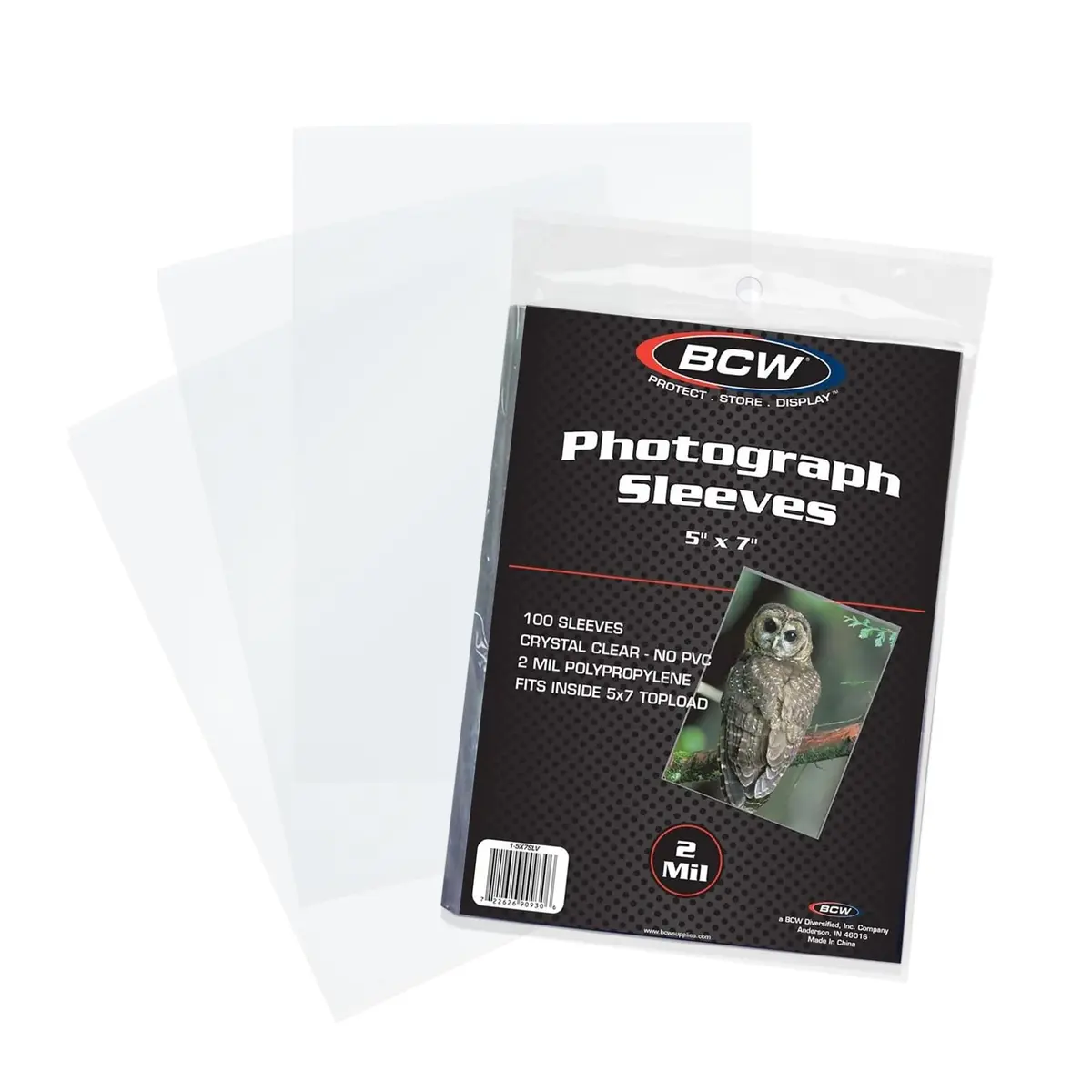 BCW 5x7 Photo Sleeves Acid-Free Polypropylene 100 Count | Archival-Quality Photo Protection - main product image