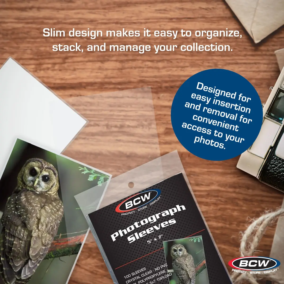 BCW 5x7 Photo Sleeves Acid-Free Polypropylene 100 Count | Archival-Quality Photo Protection - view 5