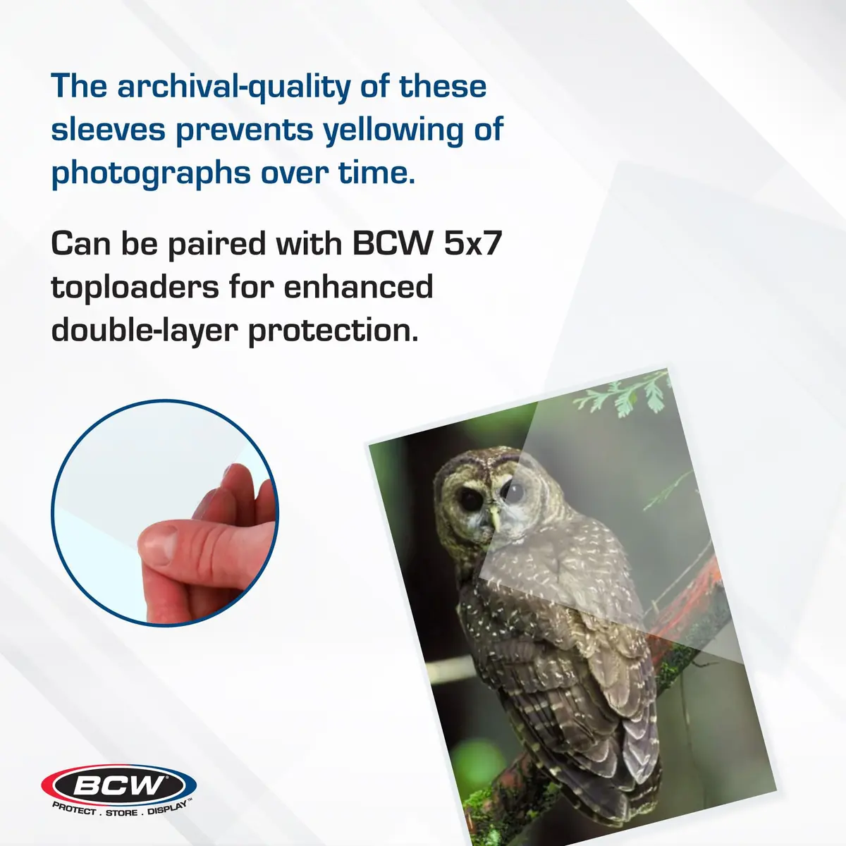 BCW 5x7 Photo Sleeves Acid-Free Polypropylene 100 Count | Archival-Quality Photo Protection - view 4