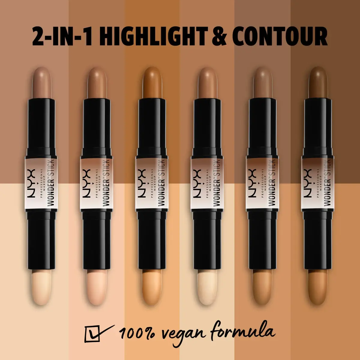 NYX PROFESSIONAL MAKEUP Wonder Stick Highlight & Contour - Universal 1 Count - view 2