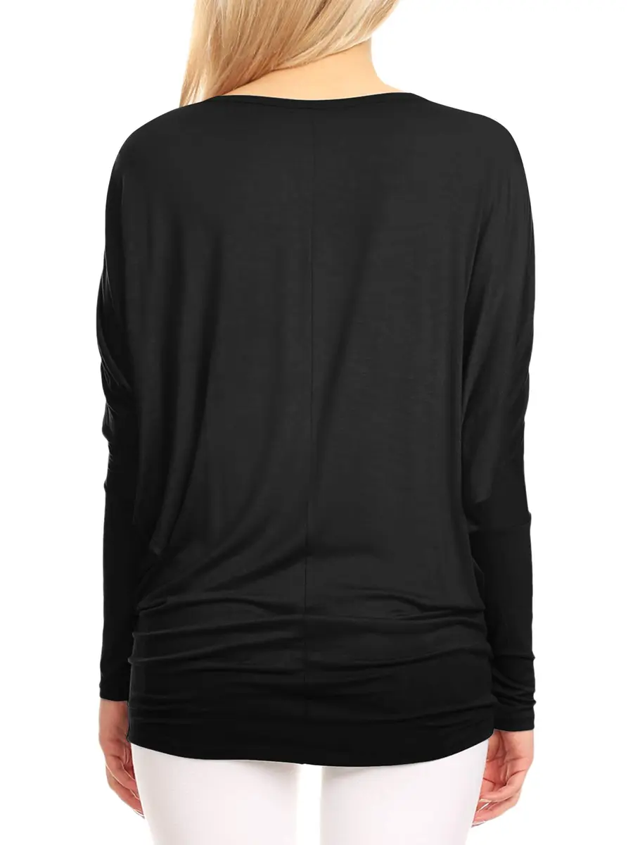 Lock and Love Women's Casual Flowy Batwing Dolman Top 3X-Large | Soft & Comfortable Loose Fit Pullover - view 6