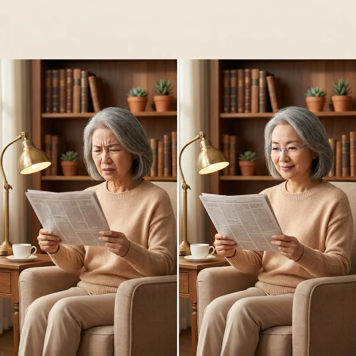 Eyekepper 1.00 Reading Glasses for Men and Women | Blue Rimless Magnifiers with 1 Diopter (120mm arm) - view 6