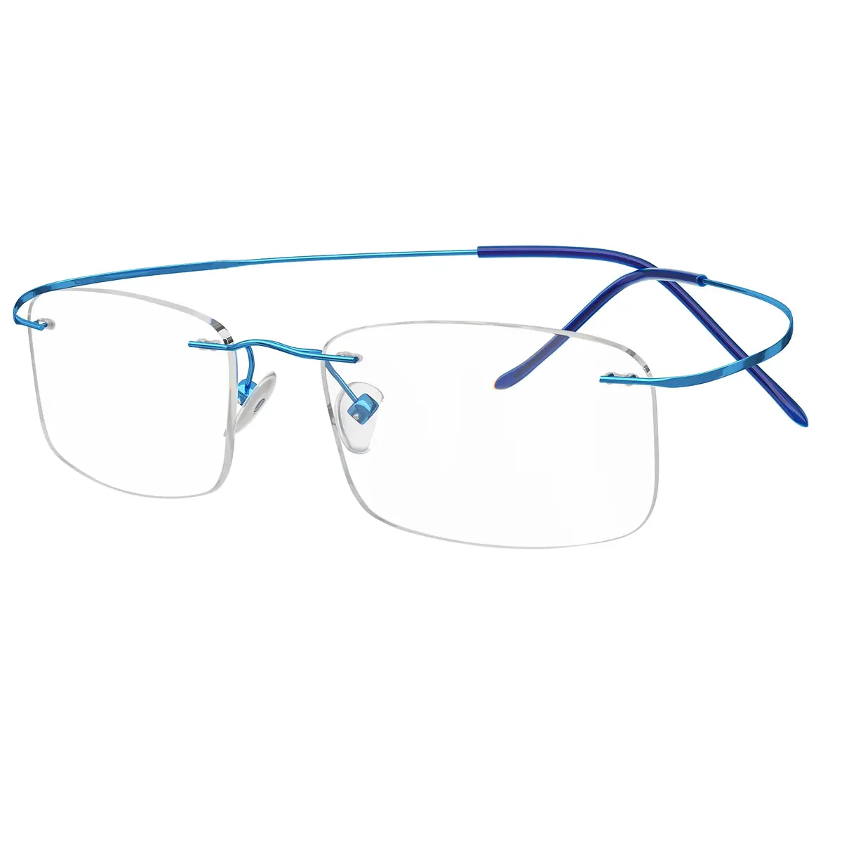 Eyekepper 1.75 Reading Glasses for Men and Women | Blue Rimless Magnifiers with 1.75 Diopters - main product image