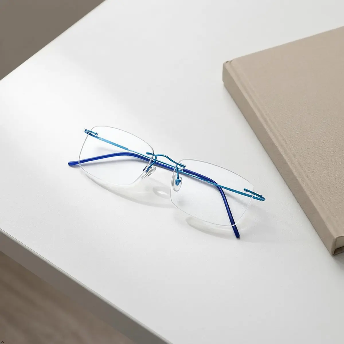 Eyekepper 1.75 Reading Glasses for Men and Women | Blue Rimless Magnifiers with 1.75 Diopters - view 7
