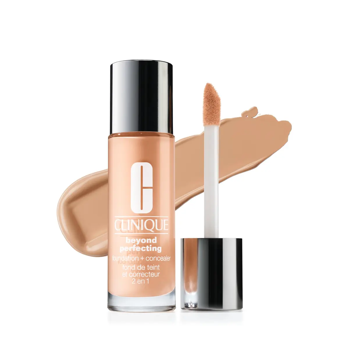 Clinique Beyond Perfecting Lightweight Liquid Foundation + Concealer for Dry & Oily Skin | Full Coverage, Natural Matte Finish, Vanilla, 30ml - main product image