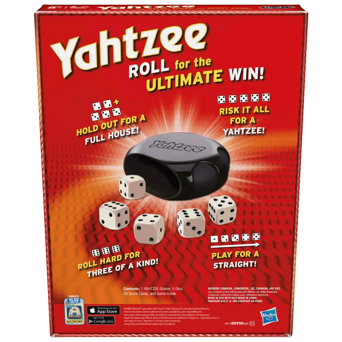 Hasbro Gaming Yahtzee Classic Dice Game 1 Count (Pack of 1) | Strategy Game for Ages 8+ - view 2
