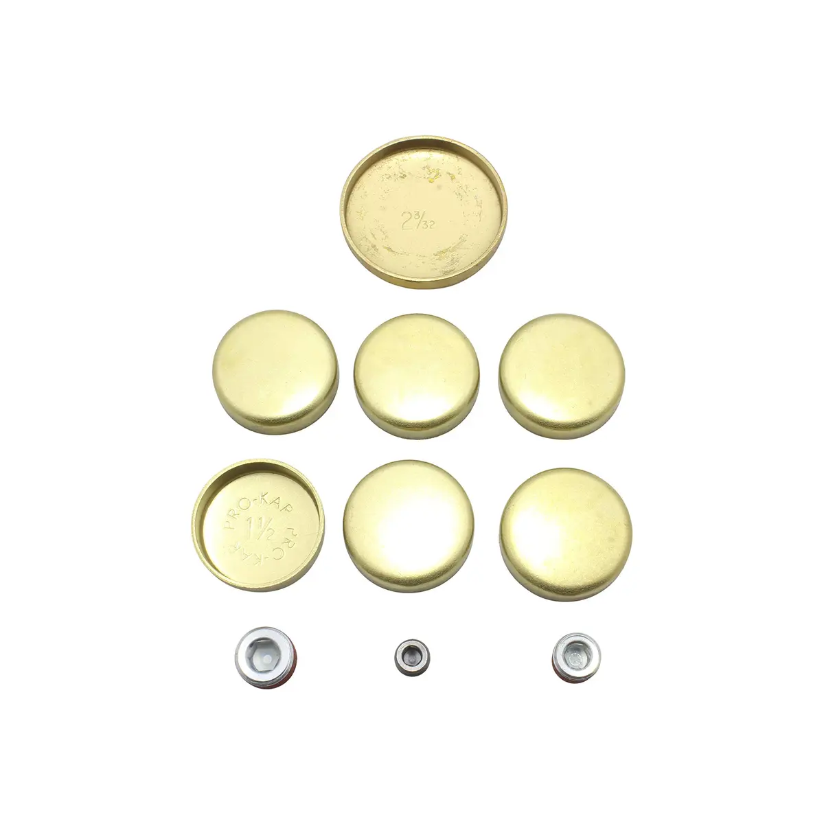 DNJ Brass Freeze Plug Set for 1990-2011 Ford, Land Rover, Mazda, Mercury | Brass Expansion Plugs for Engine Cooling - view 2