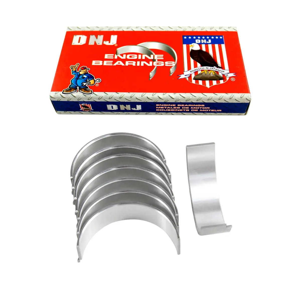 DNJ RB229 Rod Bearings Set Standard for 2002-2015 Acura, Honda Accord, Civic, CR-V 2.0L-2.4L L4 16V DOHC 1998cc | Quality Engine Parts - main product image