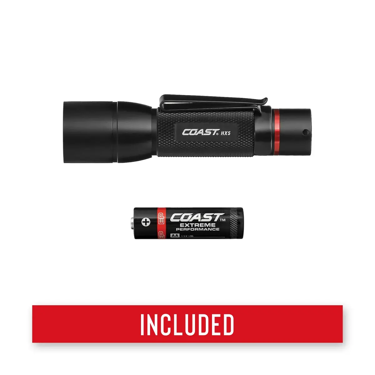 Coast HX5 LED Flashlight 410 Lumens Black | Focusing Beam, USB Rechargeable, Weatherproof - view 9