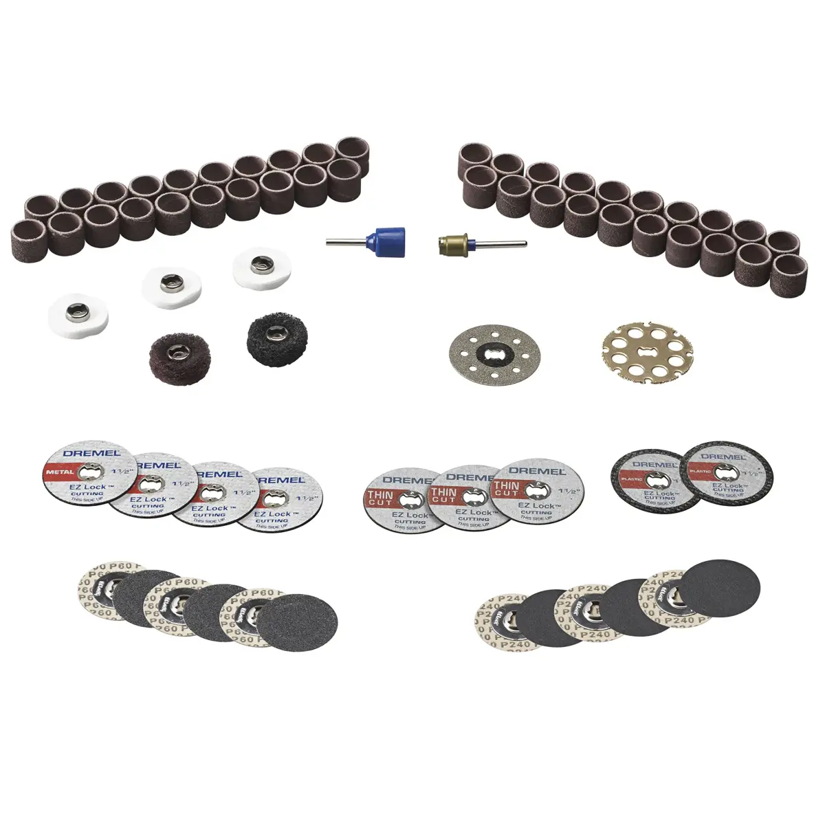 Dremel EZ725 70-Piece All-Purpose Rotary Tool Accessory Set With Storage Kit | Cutting, Polishing, Cleaning, Sanding - view 2