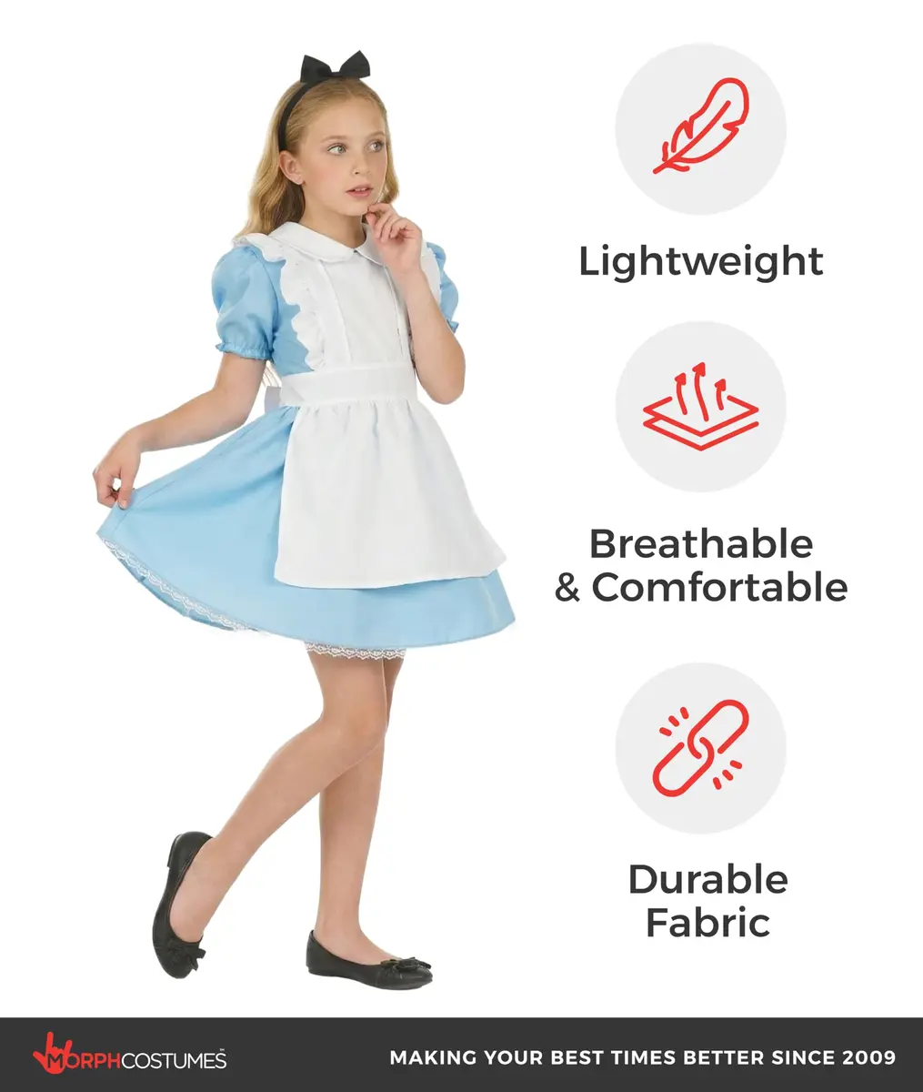 fun shack Alice In Wonderland Costume Kids, XL | Classic Storybook Character Look - view 4