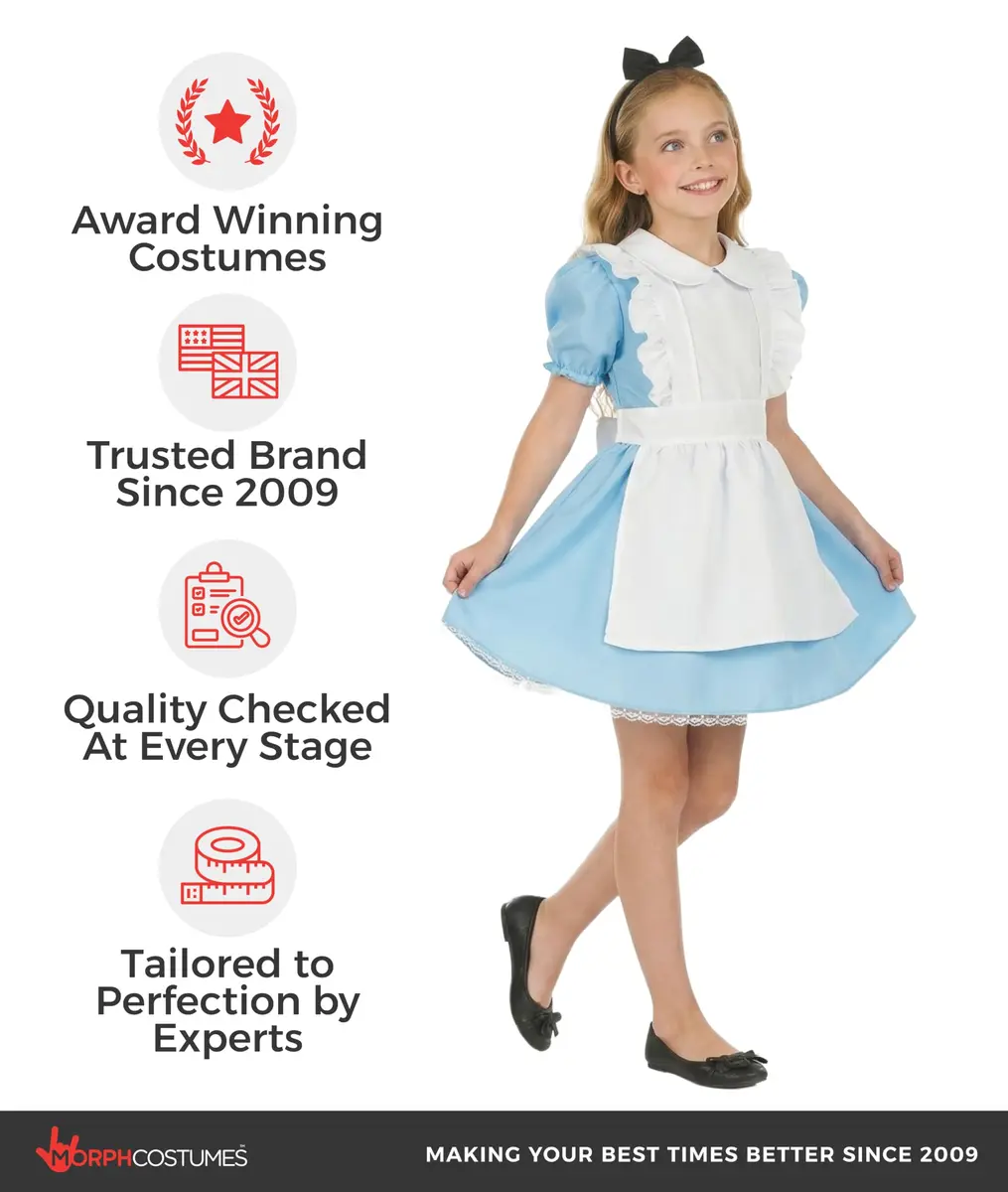fun shack Alice In Wonderland Costume Kids, XL | Classic Storybook Character Look - view 5