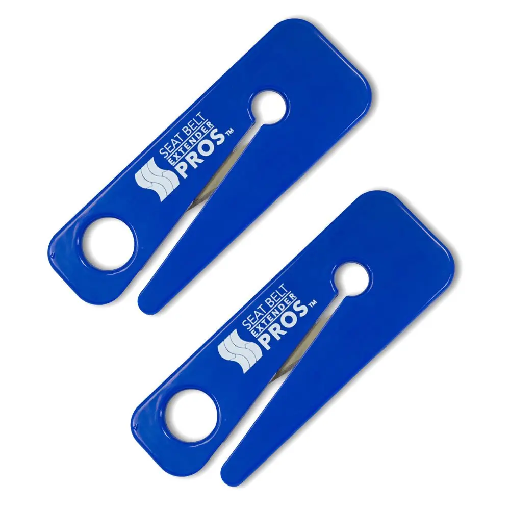 SEAT BELT EXTENDER PROS Seat Belt Cutter 2-Pack | Emergency Car Safety Tool, Blue, Compact & Sturdy - main product image