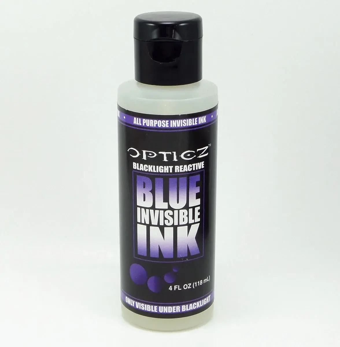 Opticz Invisible Blue UV Blacklight Reactive Ink 118ml (4 fl oz) | Glows Bright Blue Under Blacklight - view 3