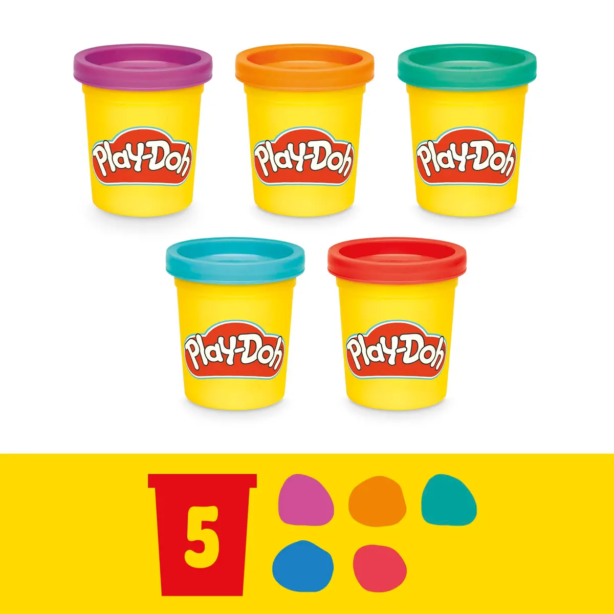 Play-Doh Fun Tub Set with 19 Accessories & 5 Colors | Preschool Arts & Crafts Toy for Ages 3+ - view 3