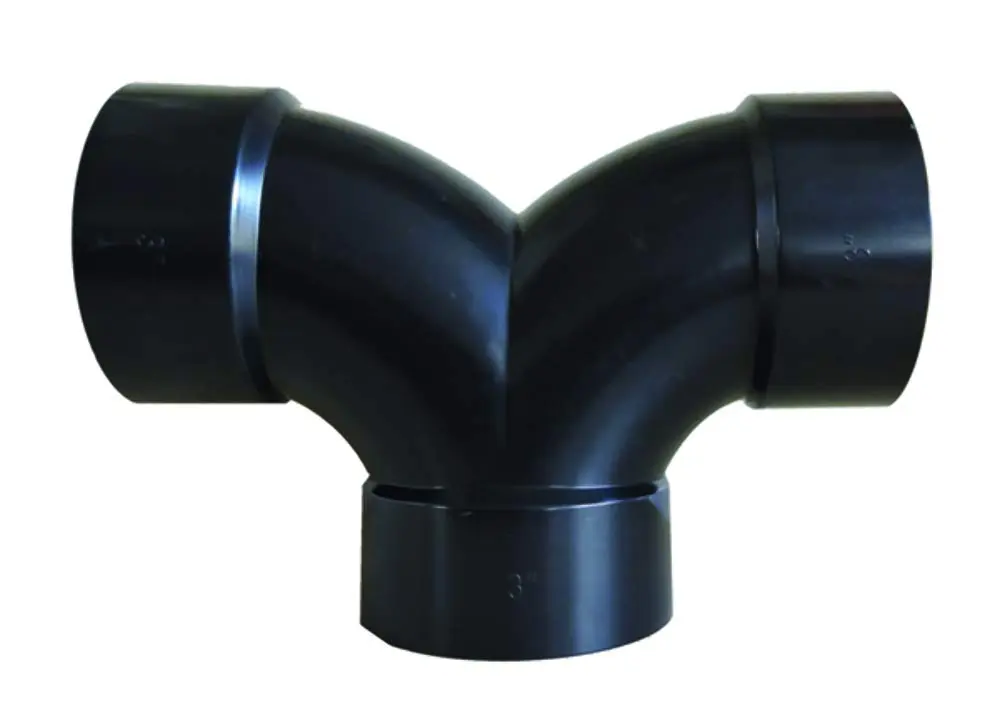 Valterra Double 1/4 Bend 3" HUB DWV ABS | ASTM & CSA Listed Drain Fitting - main product image