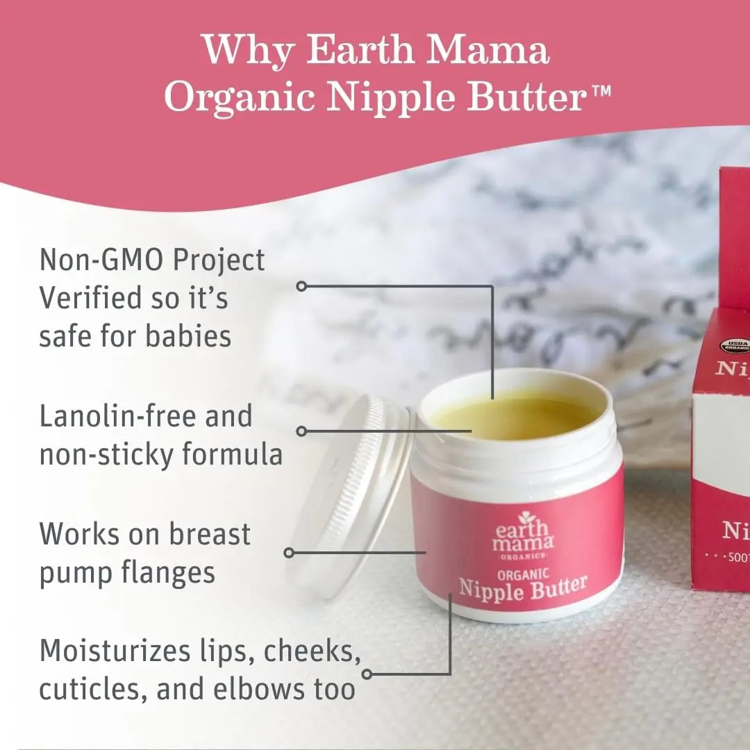Earth Mama Nipple Butter & Diaper Balm Bundle | 4 Fl Oz (118 ml) Organic Skincare for Baby | Breastfeeding & Postpartum Essentials - view 7
