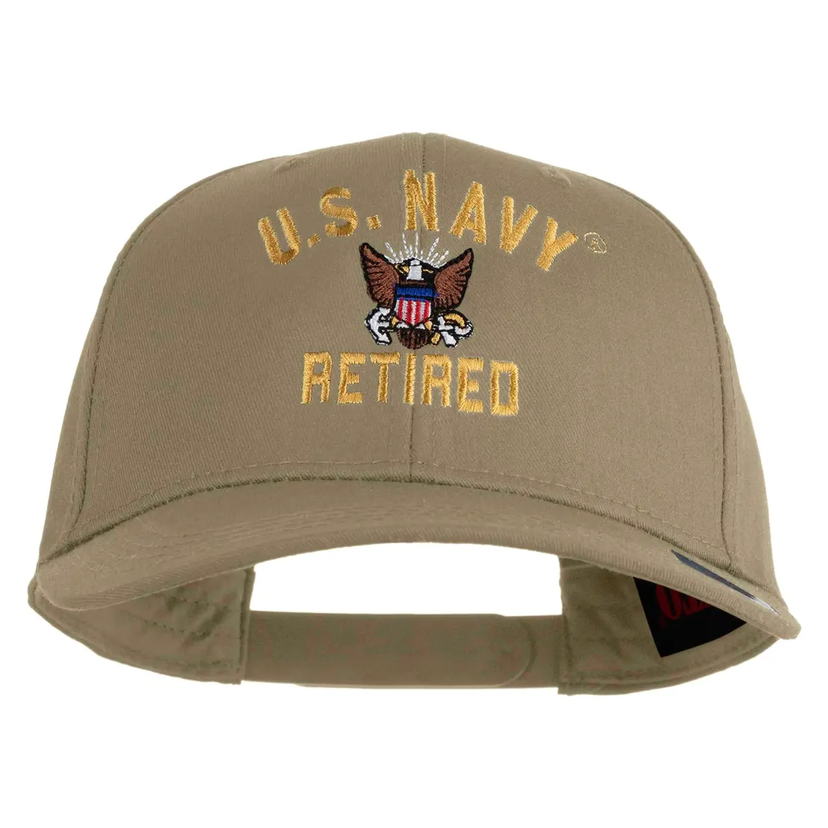 e4Hats.com US Navy Retired Military Embroidered Cotton Twill Cap | Classic Patriotic Style - main product image