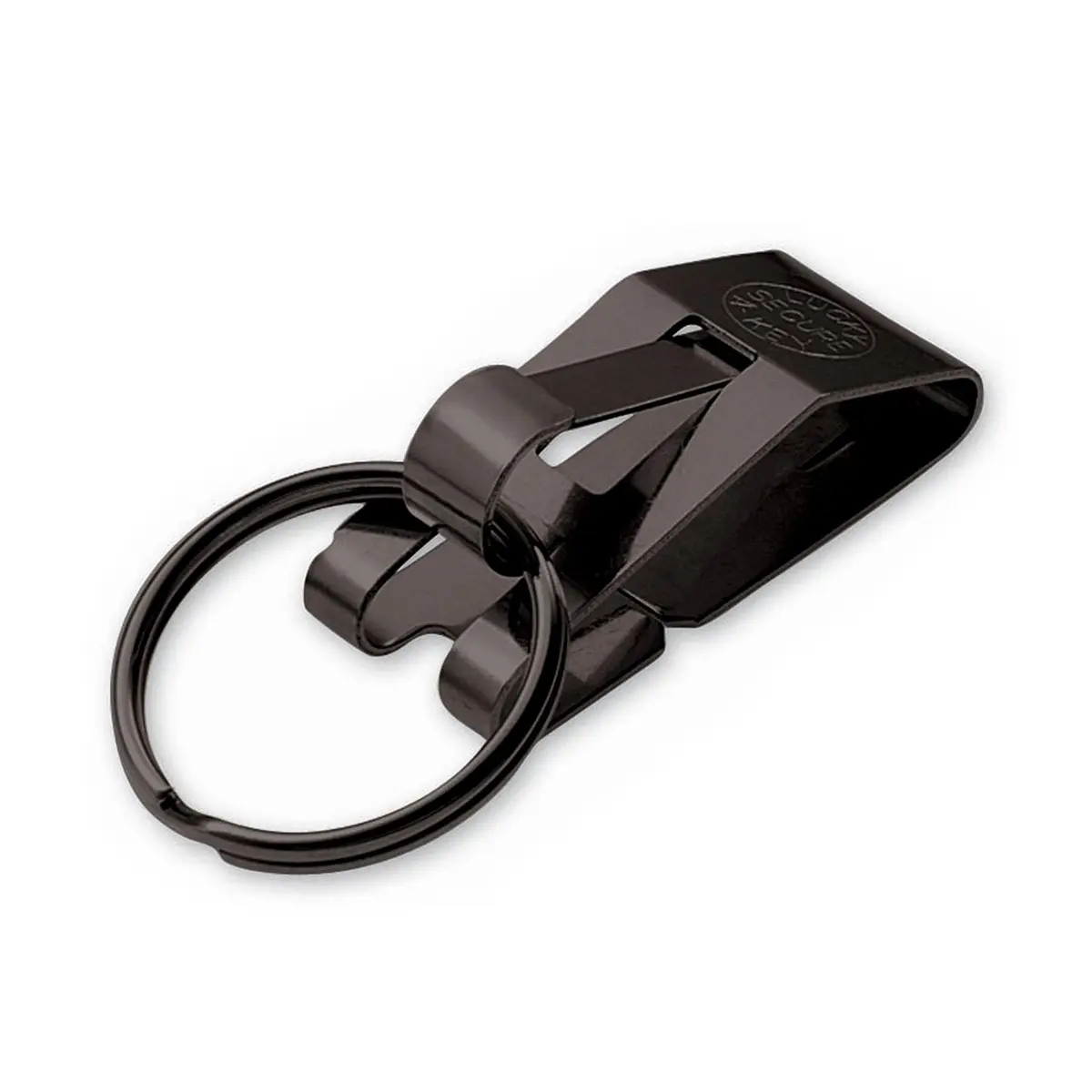 Lucky Line Original Secure-A-Key Wide Belt Clip Black | Heavy Duty Stainless Steel Key Holder - view 7