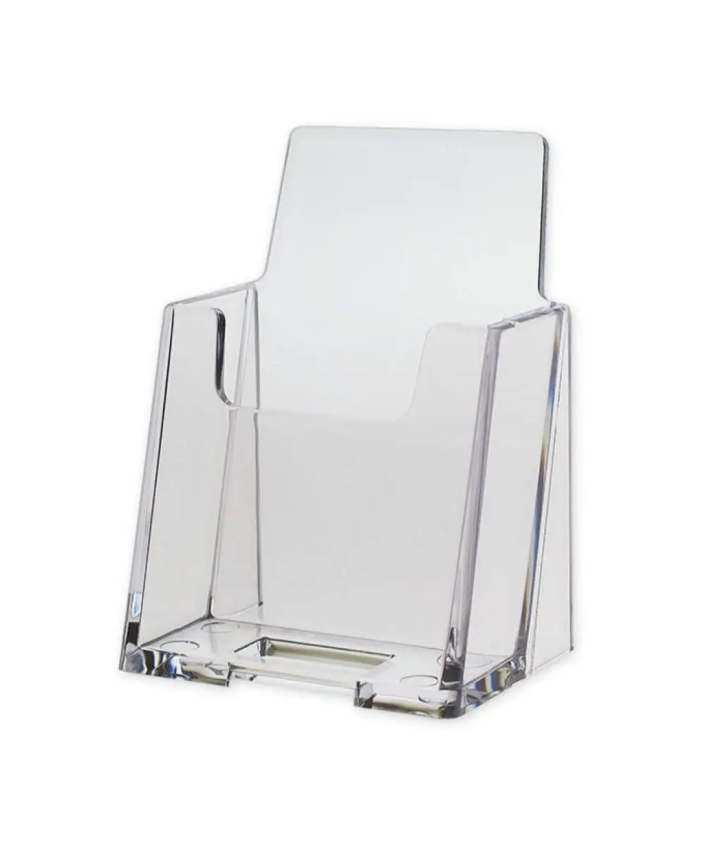 SOURCE ONE Premium Vertical Clear Business Card Holder, Slant Back | Transparent Acrylic Desk Organizer - view 2