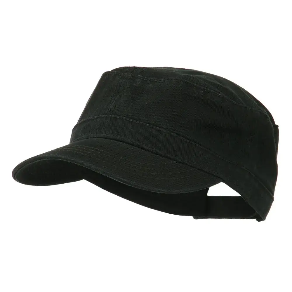 OTTO Garment Washed Army Cap - Charcoal 25cm (9.8in) | Unconstructed Cotton Hat for Men & Women - main product image