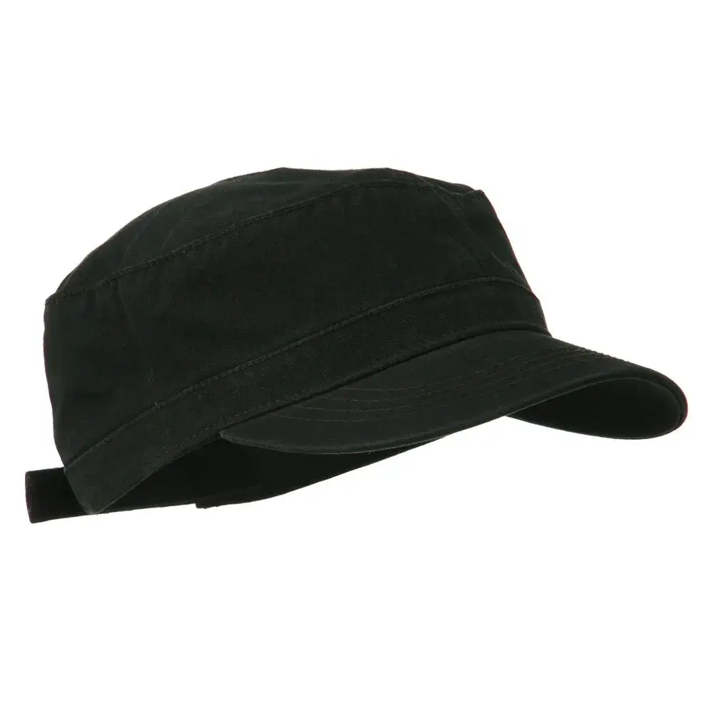 OTTO Garment Washed Army Cap - Charcoal 25cm (9.8in) | Unconstructed Cotton Hat for Men & Women - view 4