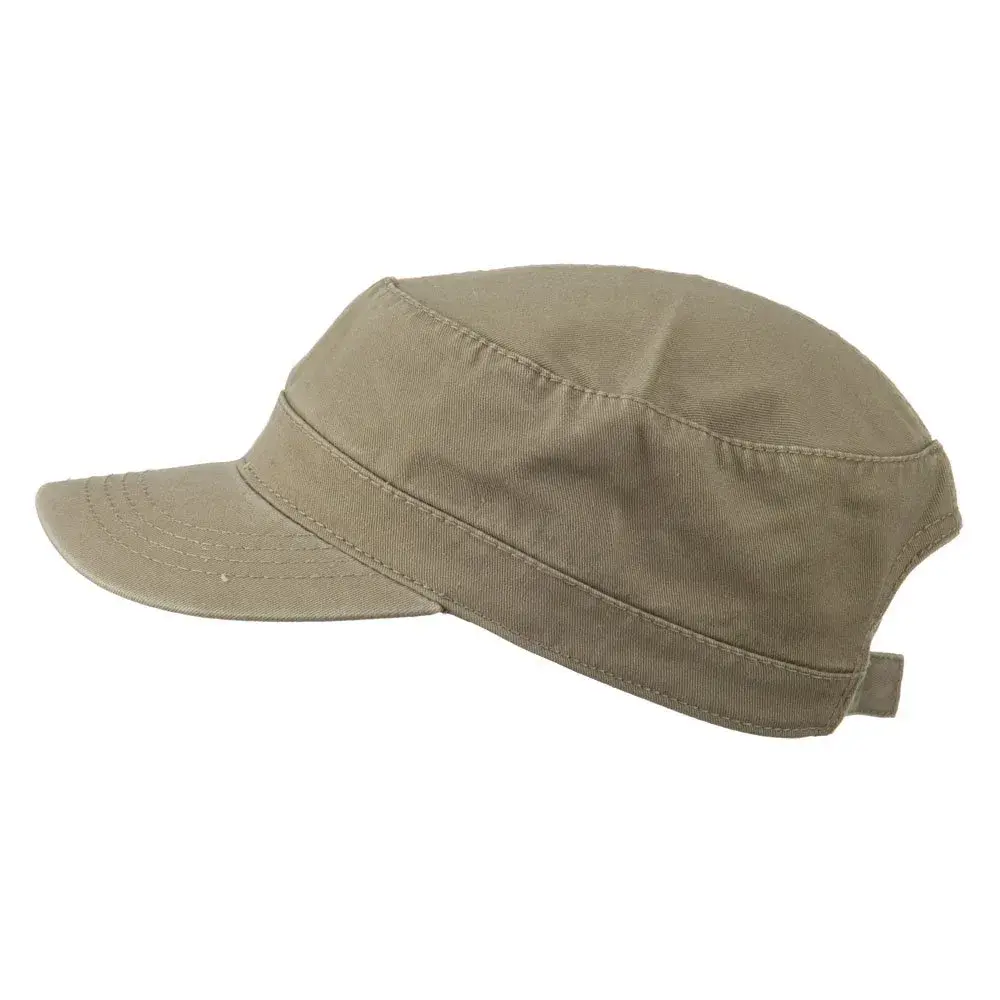 OTTO Garment Washed Adjustable Army Cap - Dark Khaki OSFM | Breathable Cotton for All-Season Outdoor Use - view 5