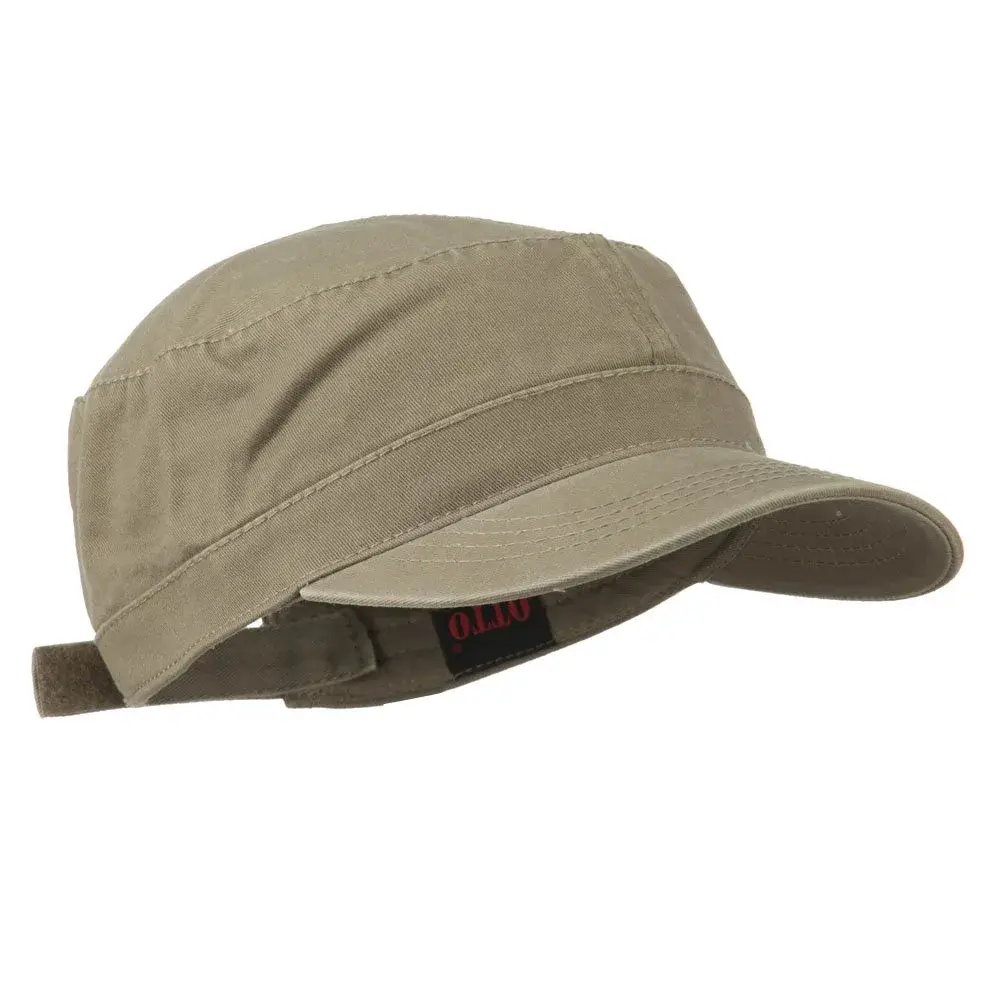 OTTO Garment Washed Adjustable Army Cap - Dark Khaki OSFM | Breathable Cotton for All-Season Outdoor Use - view 4