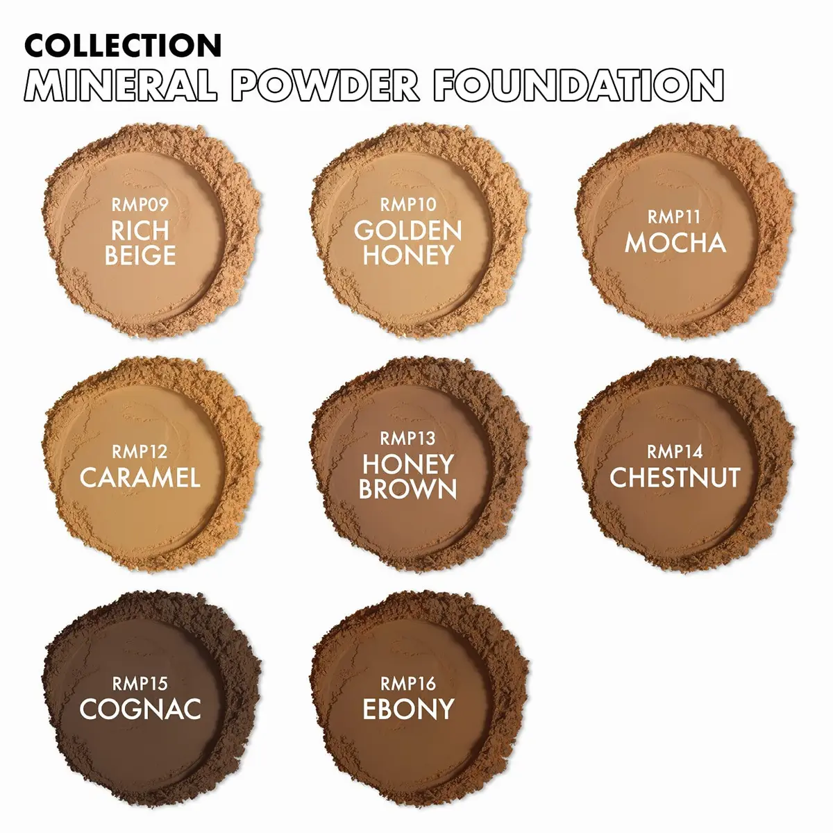 Ruby Kisses Mineral Pressed Powder Foundation Honey Brown 9.92 g (0.35 oz) | Natural Finish for All Skin Types - view 6