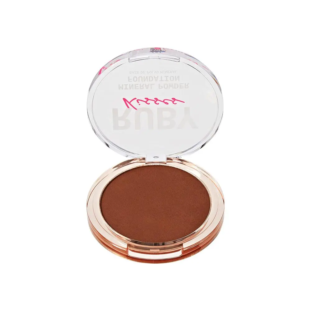Ruby Kisses Mineral Pressed Powder Foundation Honey Brown 9.92 g (0.35 oz) | Natural Finish for All Skin Types - view 2