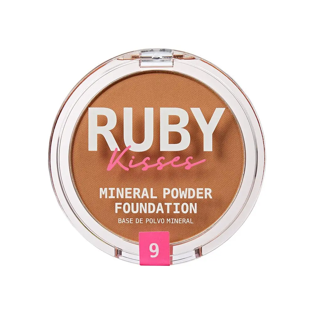 Ruby Kisses Mineral Pressed Powder Foundation Rich Beige 9.92 g (0.35 oz) | Natural Finish for Sensitive Skin - main product image