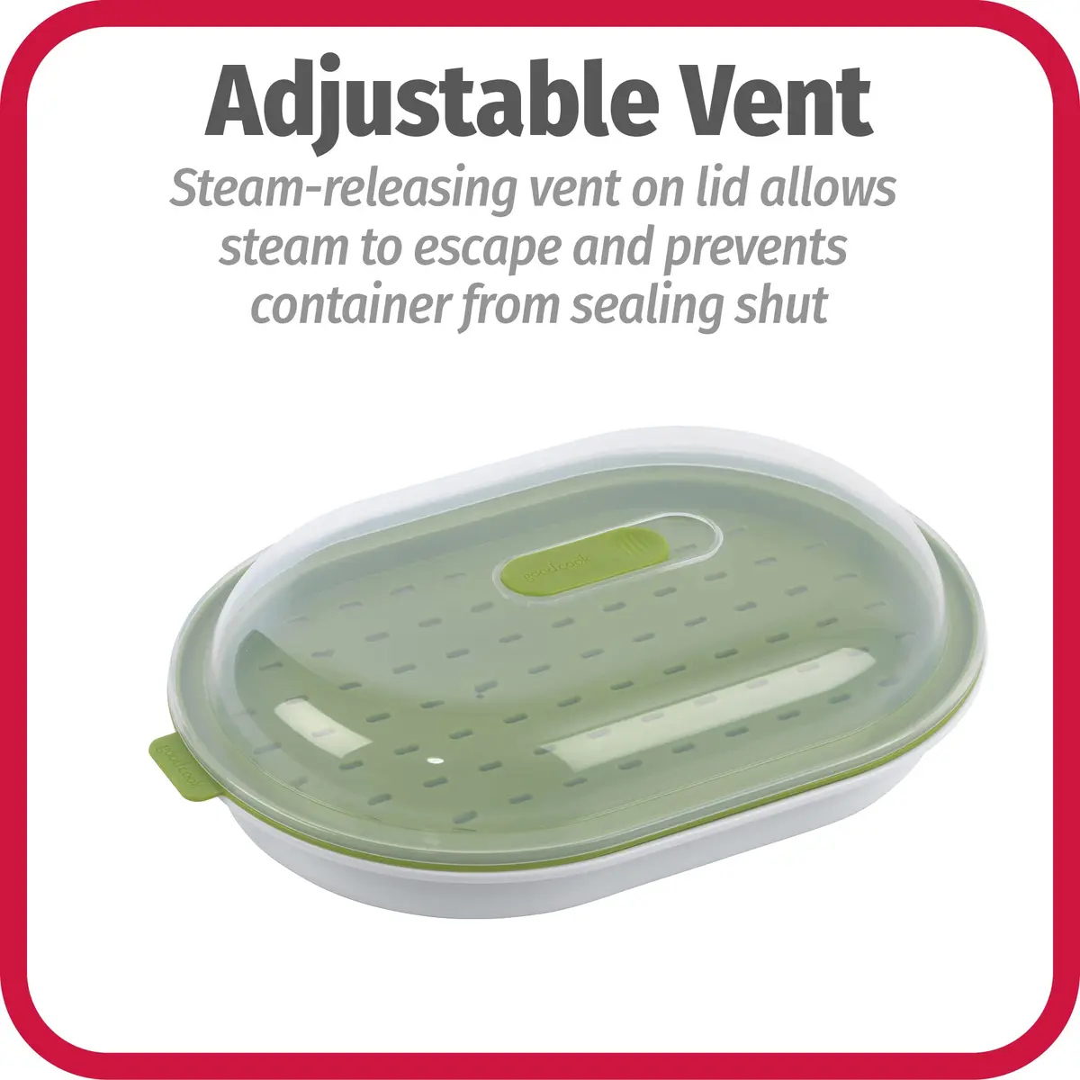 GoodCook Microwave Food Steamer – Vegetable & Fish Cooker | Preserves Vitamins & Nutrients - view 7
